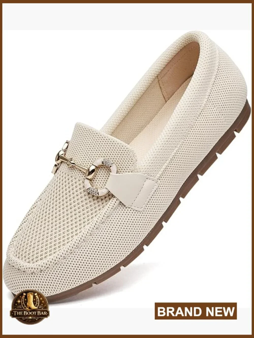 Women's Knit Slip-On Loafers with Memory Foam Arch Support & Breathable Mesh